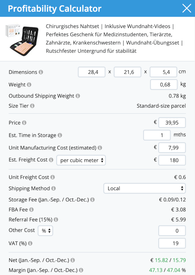 Homem 10 Profitability Calculator